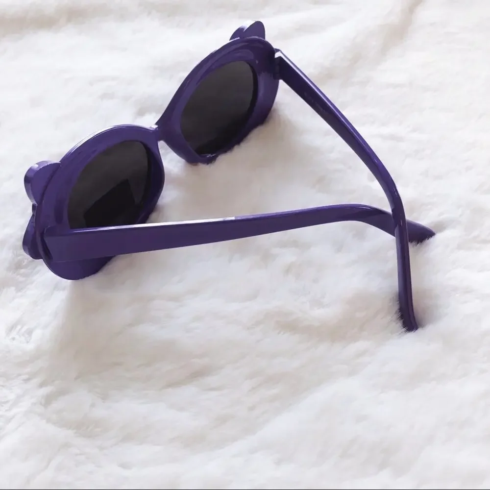 Everly Purple Toddler Girl Fashion Bow Sunglasses